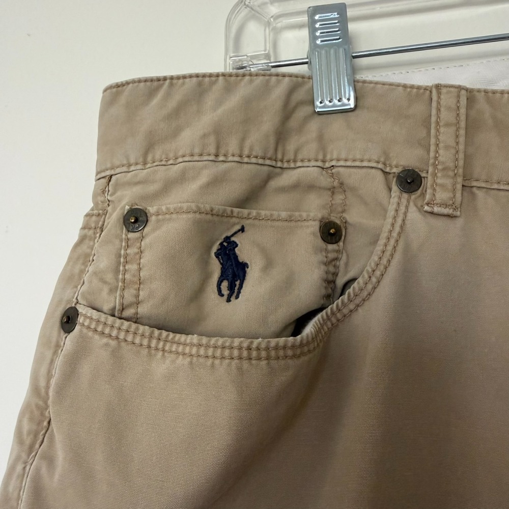 Polo Ralph Lauren Pants 34x30 Khaki Cotton Twill Straight Leg 5-Pocket Casual